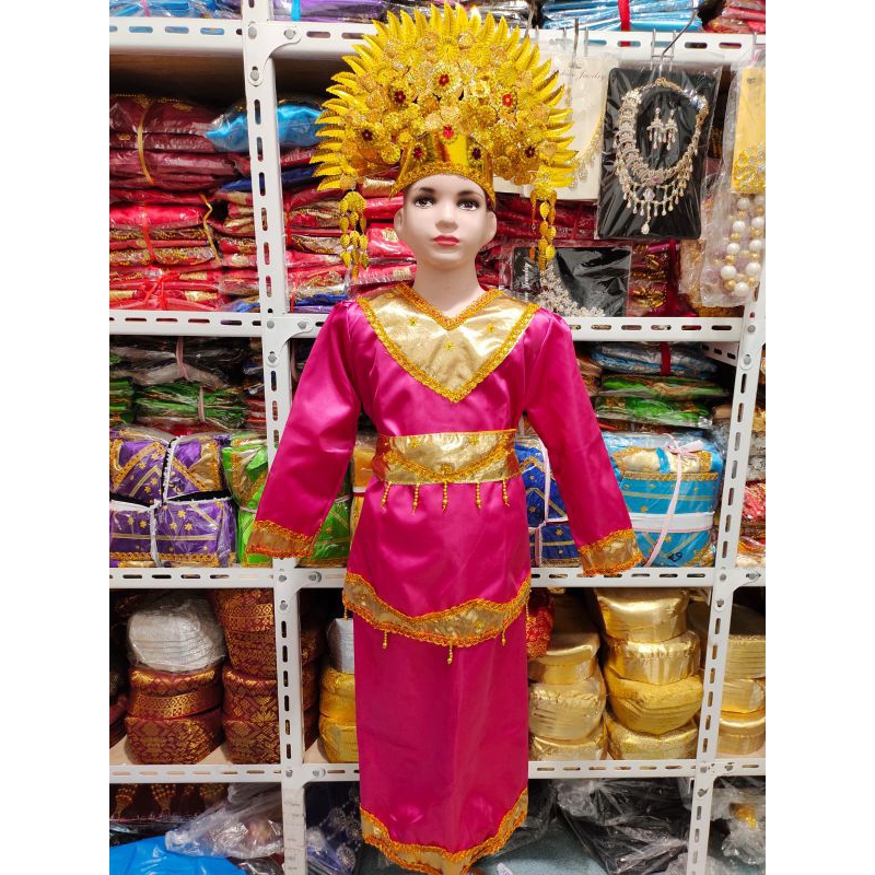 Jual baju carnaval minang anak perempuan/baju tari minang TK-SMA ...