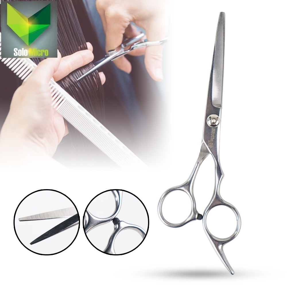 Jual GUNTING Rambut Full Stainless Steel Model Flat Cut | Shopee Indonesia