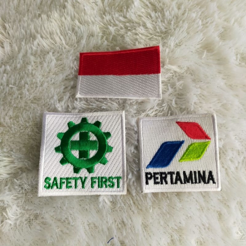 Jual Logo Pertamina Satu Set Plus Safety Merah Putih Shopee Indonesia