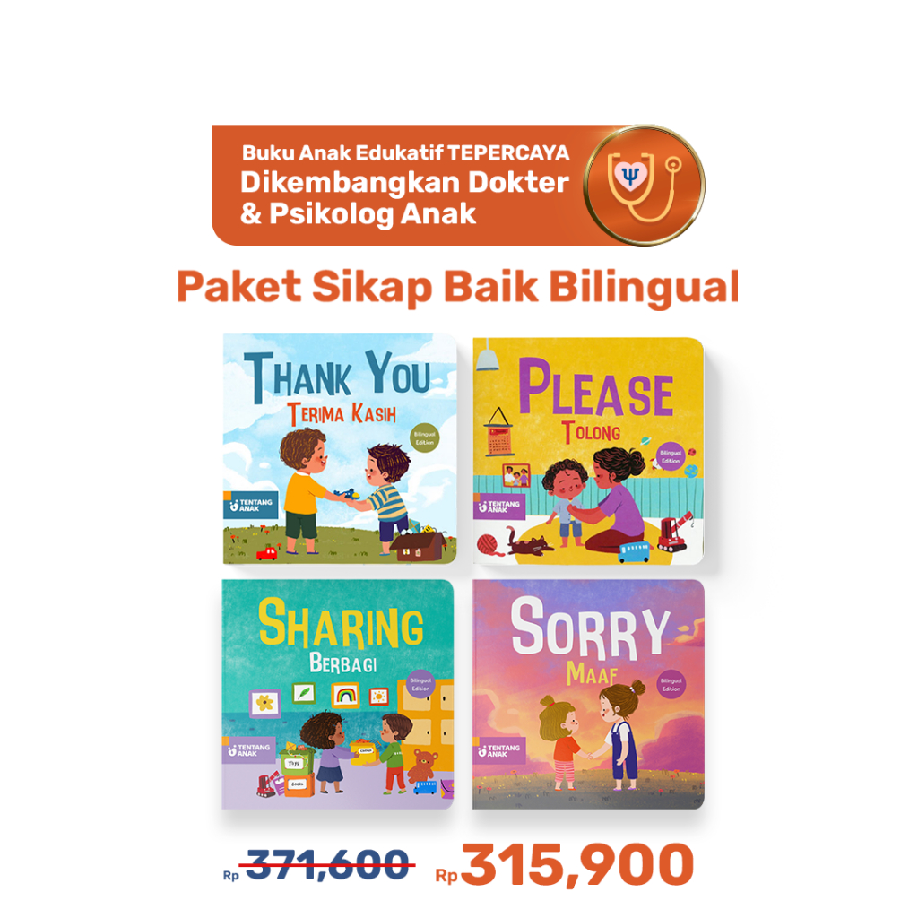 6 Buku Bilingual (Inggris-Indonesia) untuk Anak (Versi 2)