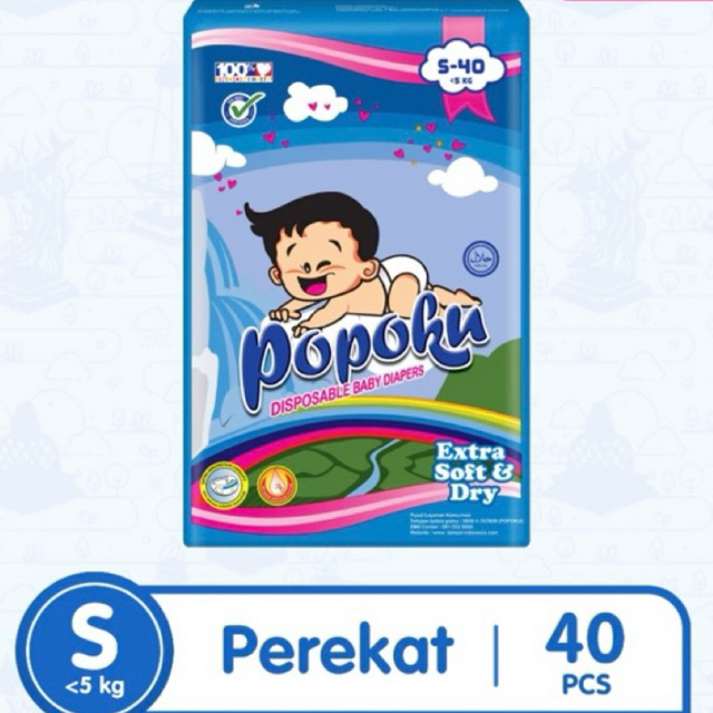 Jual POPOKU BABY DIAPERS S40 | Shopee Indonesia