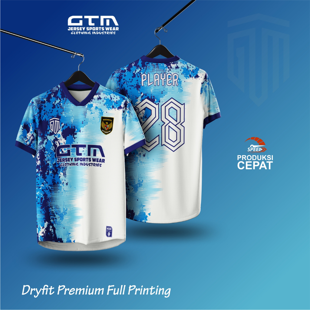 Jual JERSEY BOLA FUTSAL VOLI FULL PRINT MOTIF ABSTRAK TERBARU