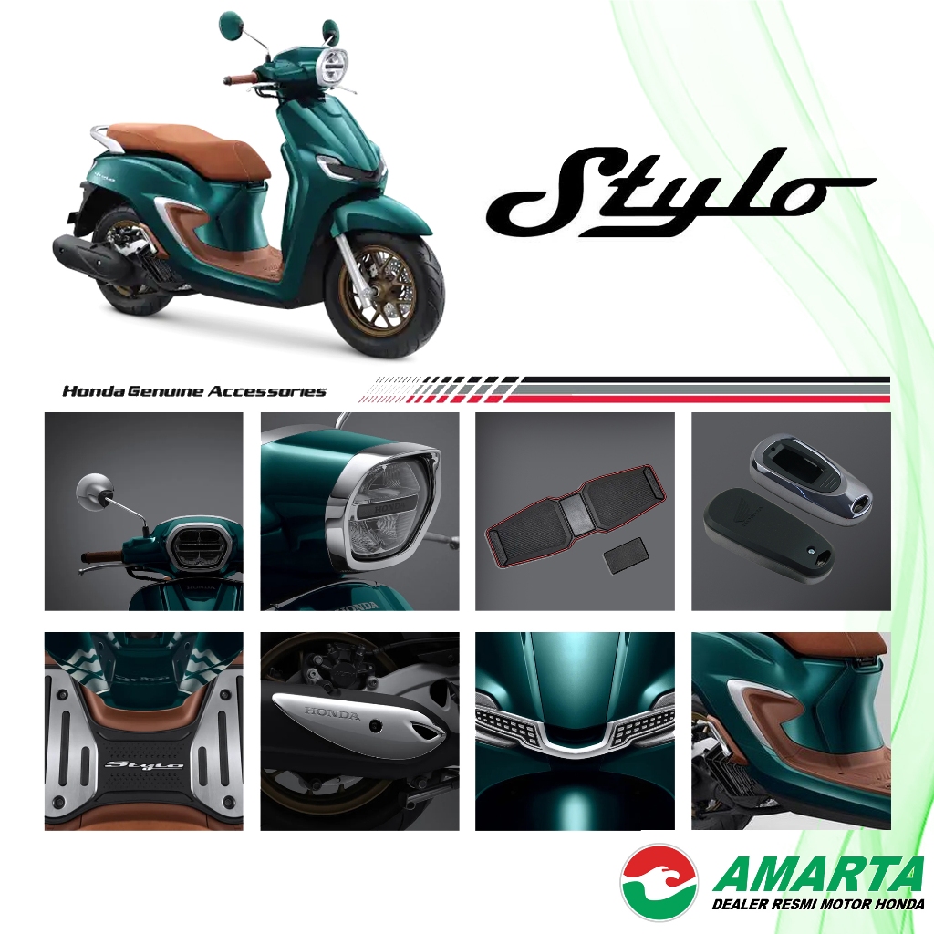 Jual Aksesoris Resmi Honda Stylo 160 Garnish Spion Headlight Cap Lampu ...