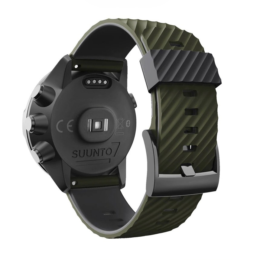 Bracelet De Montre En Silicone Motif Diamant Pour Suunto 9/7/D5 – Libération Rapide, 24mm, Respirant, 9 Couleurs