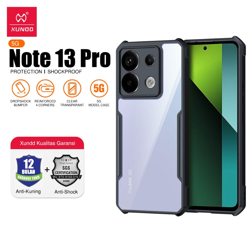 Jual XUNDD Case Xiaomi Redmi Note 13 Pro 5G 6.67 inch Shockproof Slim ...