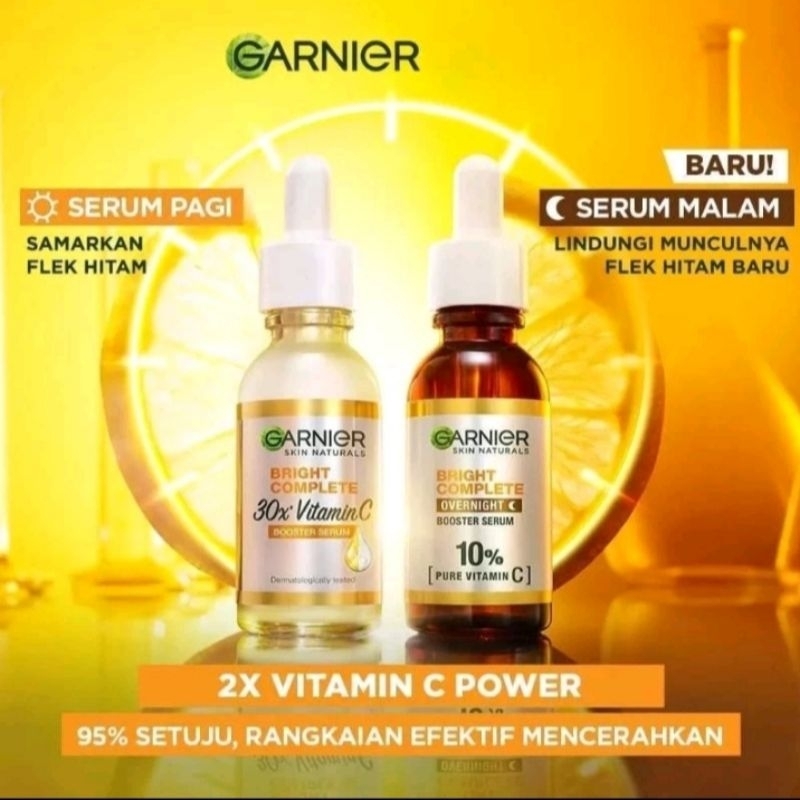 Jual Paket Skincare Garnier Bright Complete Vitamin C Day And Night Serum