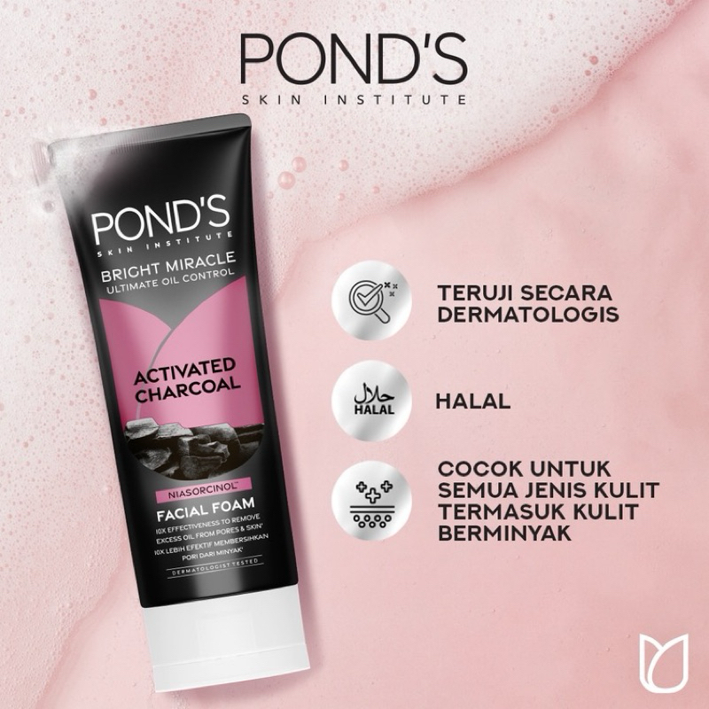 Jual PONDS Brigh Miracle Ultimate Oil Control With Activated Charcoal ...