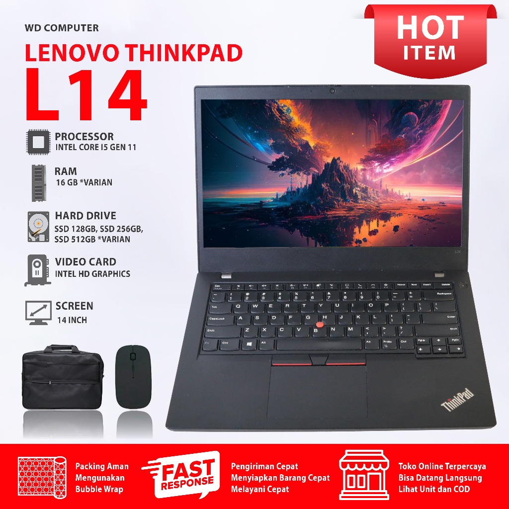 Jual Laptop Lenovo L14 Gen 2nd Intel Core I5 Gen 11 RAM 16GB SSD 512GB ...