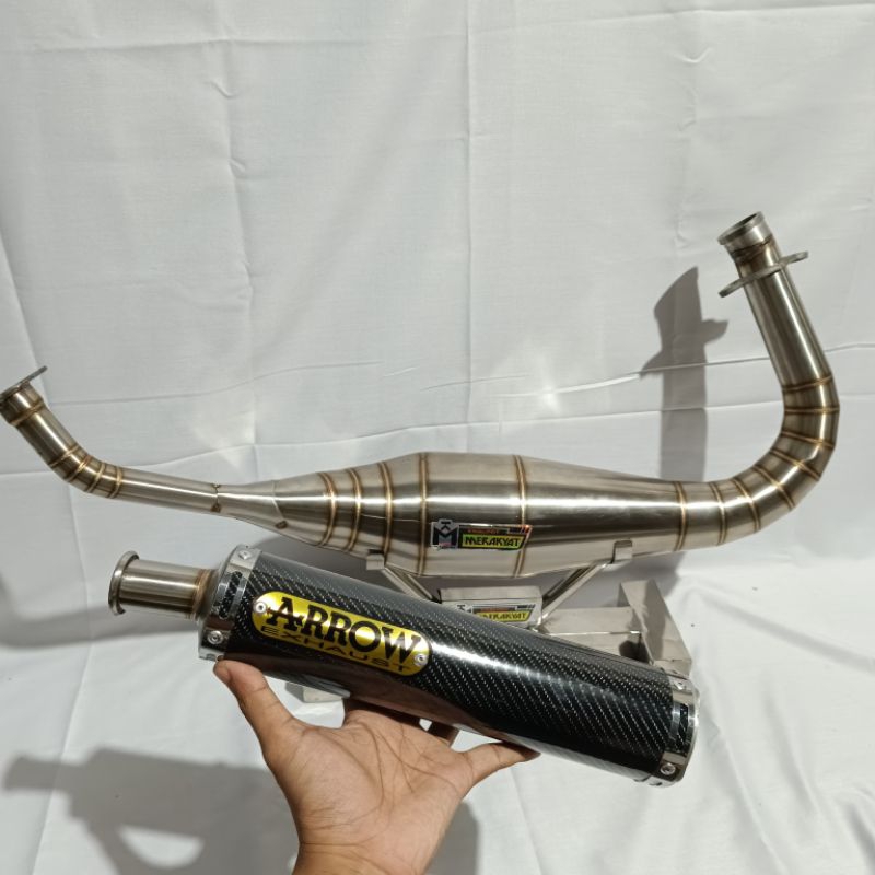 Jual knalpot rx king kolong repsol arrow carbon stainles | Shopee Indonesia