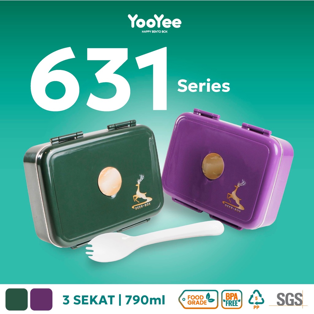 Jual Yooyee 631 Kotak Makan Stainless 3 sekat Anti Tumpah Anti Campur ...