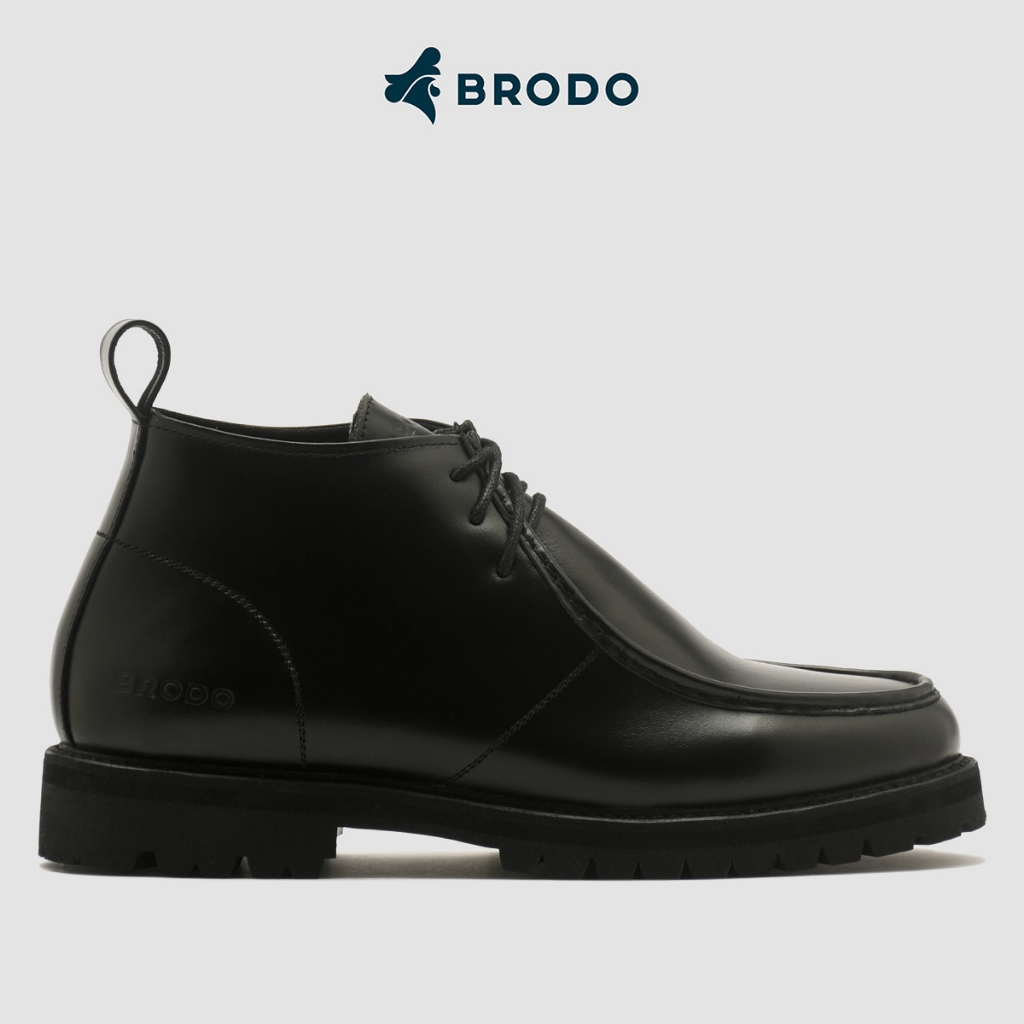 Jual BRODO - Sepatu Borneo Boots Full Black | Shopee Indonesia