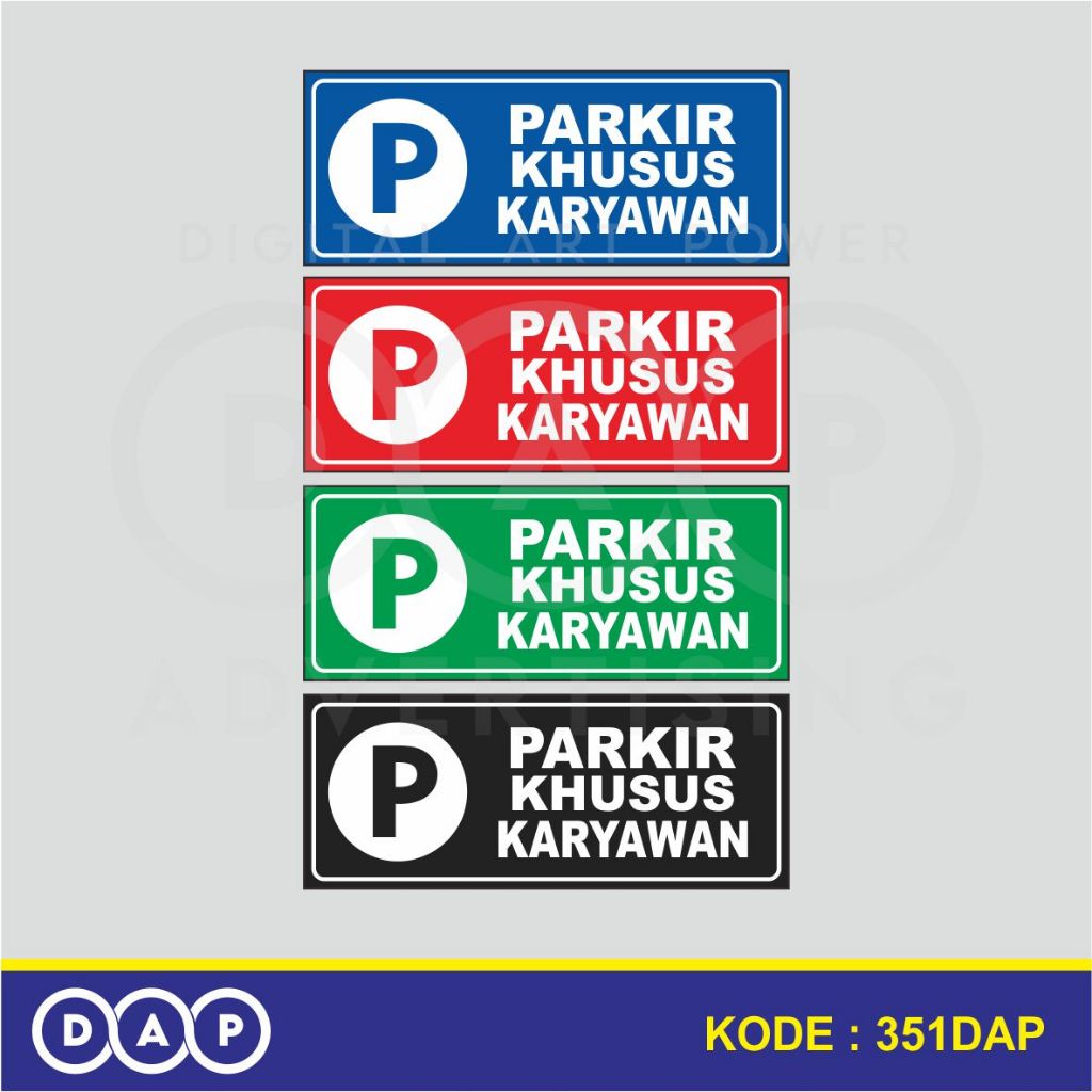 Jual Stiker Parkir Khusus Karyawan X Cm Vynil Terbaik Shopee Indonesia