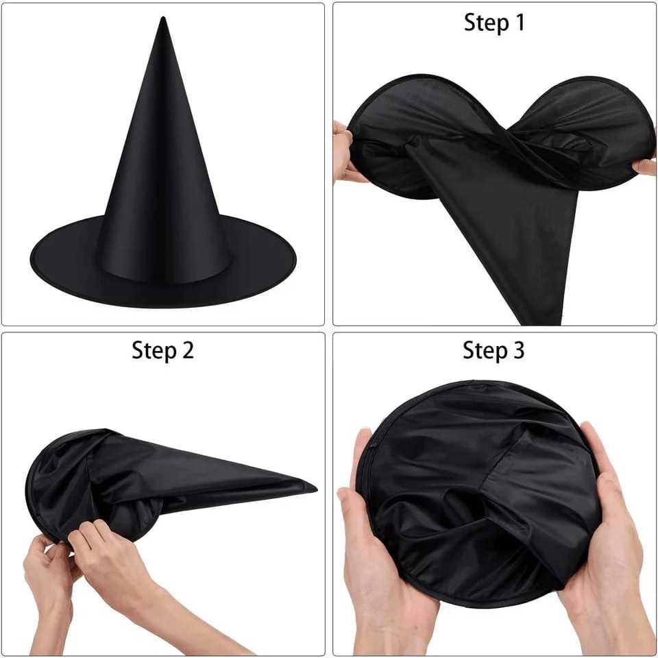 Jual VENUSJKT - Topi Party Halloween Steeple Magic Hat Keren Hitam Topi ...