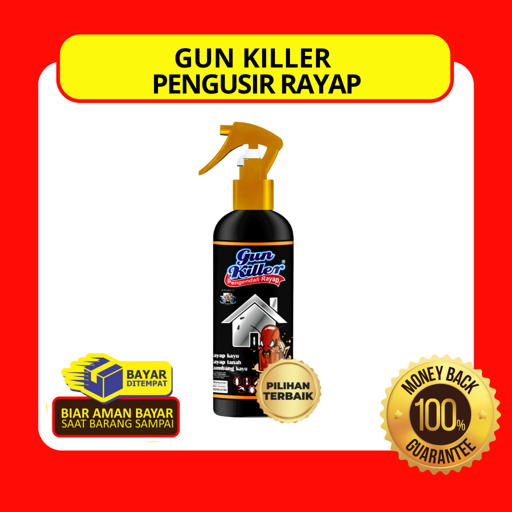 Jual Gun Killer Pengusir Rayap 250 ML | Spray Untuk Membasmi Rayap Kayu ...