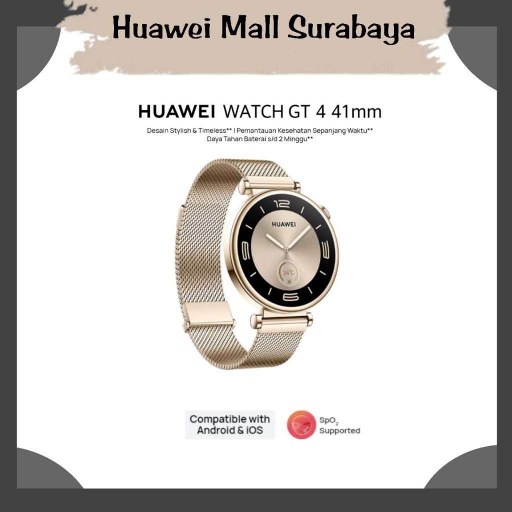 [BARU] Light Gold HUAWEI GT4 41MM Smart Watch Light Gold |DISPLAY SET