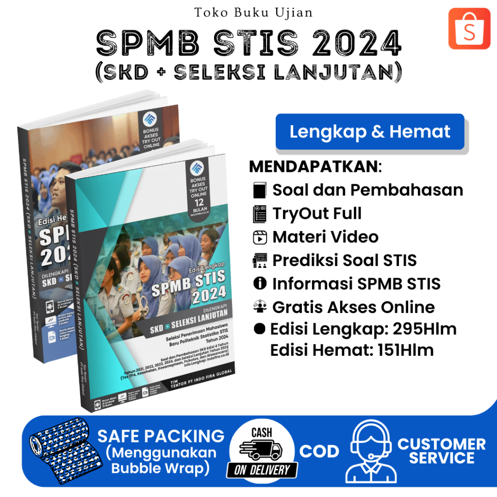 Jual Buku Terbaru SPMB STIS 2024 [SKD + Seleksi Lanjutan] (Edisi ...