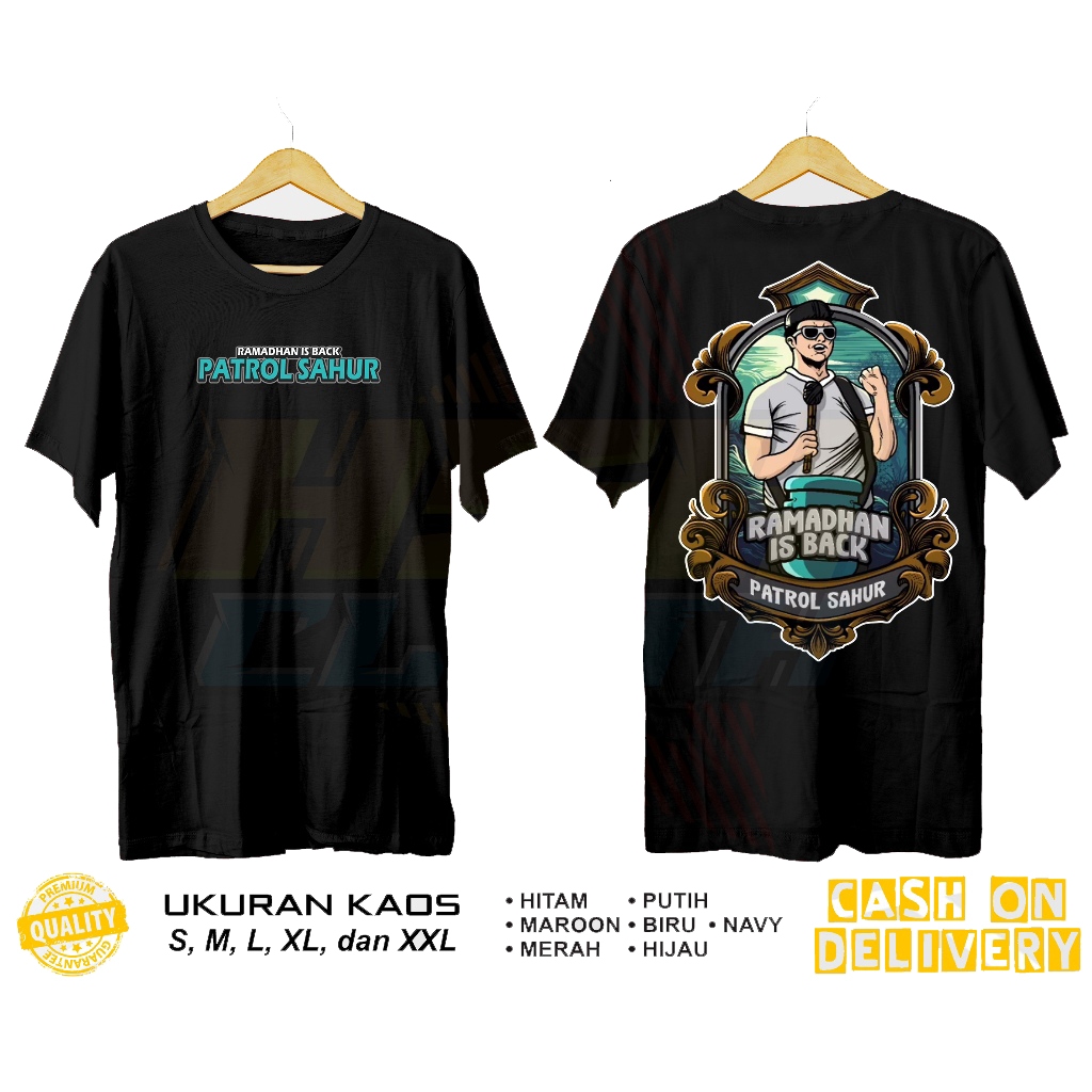 Jual Dtf Kaos Patrol Sahur Pria Distro Ramadhan Is Back Kaos Distro