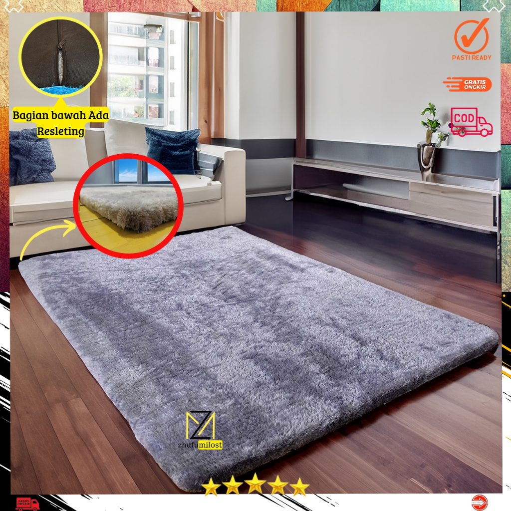 Jual Karpet bulu rasfur ukuran 200X120X3.5CM HSP | Shopee Indonesia
