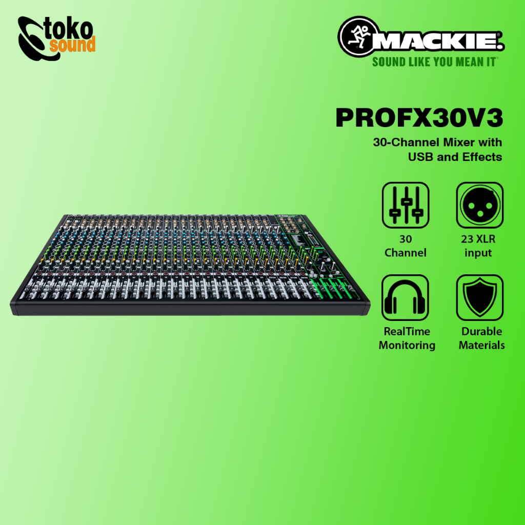 Jual Mackie ProFX30V3 ProFX30 V3 - 30 Channel Mixer with USB and Effect ...