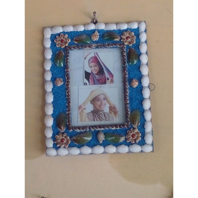 Jual Pigura/frame foto cangkang kerang/kerajinan ukuran 5R | Shopee ...