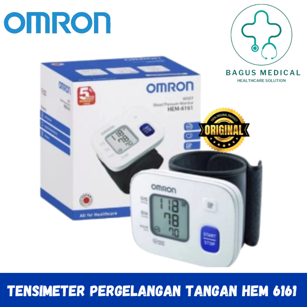 Jual OMRON - Tensimeter Pergelangan Tangan HEM 6161 / Blood Pressure ...