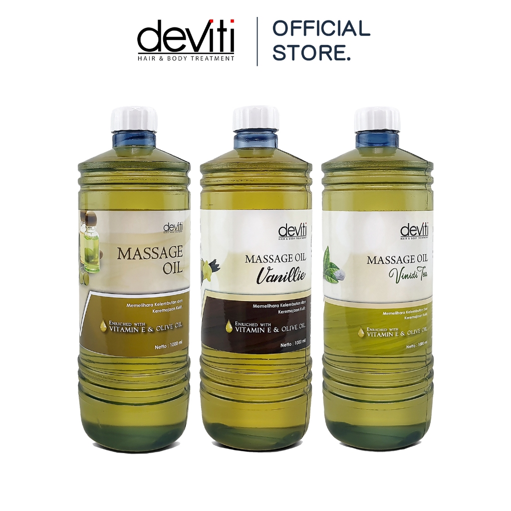 Jual deviti Massage Oil Minyak Pijat 1 Liter Perawatan Kulit Body Oil ...