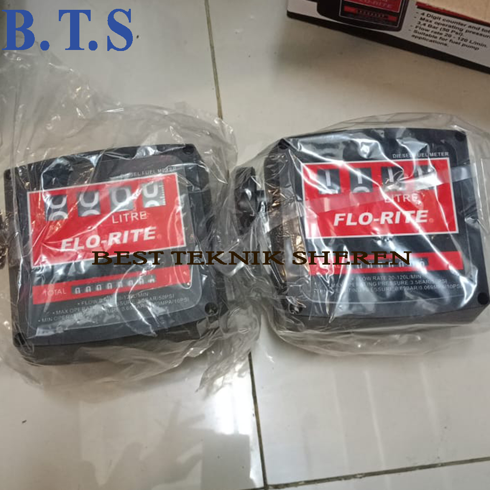 Jual Flo Rite / Flow Meter / Meteran Minyak Solar 4 digit Drat 1
