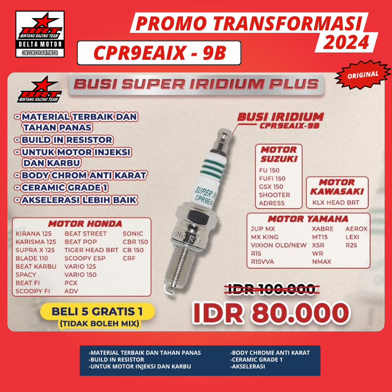 Jual Busi Brt Super Iridium Plus Beat Fi Scoopy Esp Vario Fi 125 150