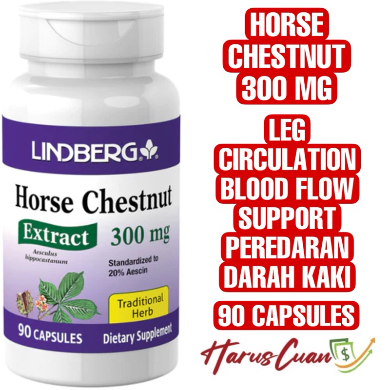 Jual Lindberg Horse Chestnut 300 mg 90 Capsules Leg Circulation Blood Flow Shopee Indonesia