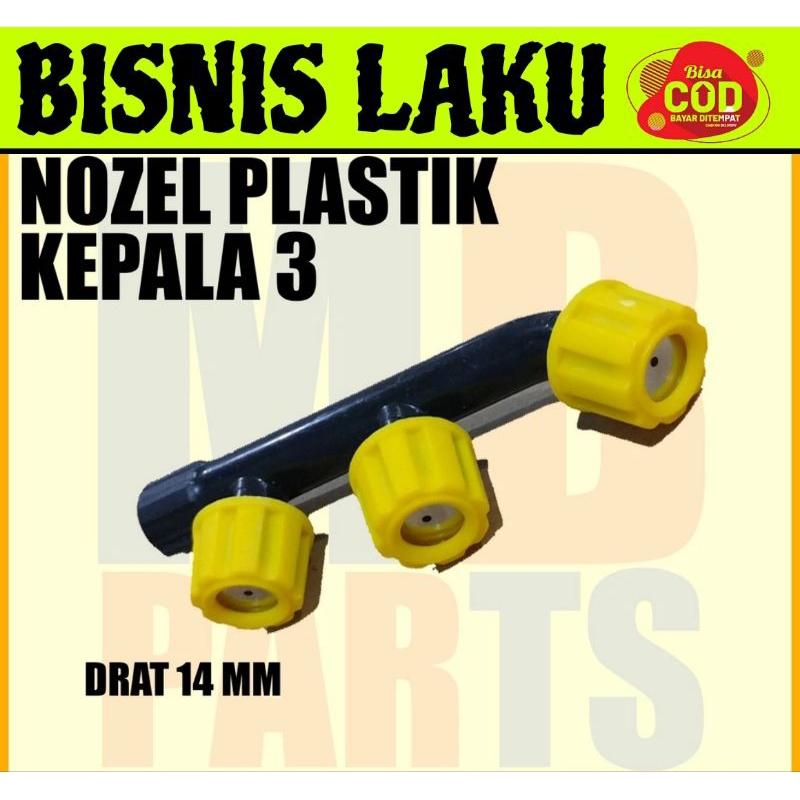 Jual Nozzle Plastik Kepala 3 / 3 Lubang / Titik / Mata Sprayer Elektrik ...