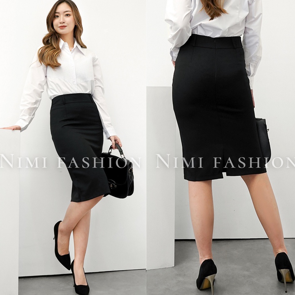 Jual Model Terheboh NIMI Rok Kerja Pendek Wanita Span 34 Bahan Formal ...