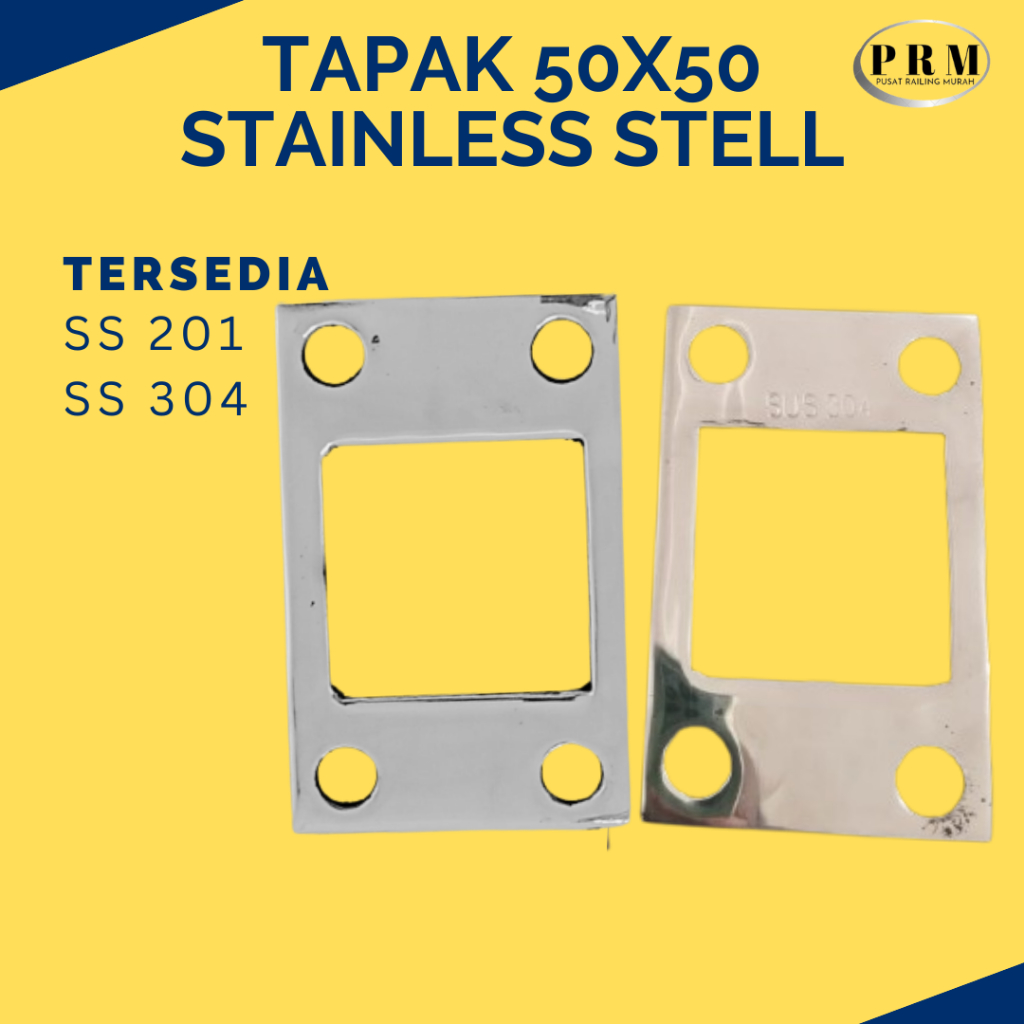 Jual Tapak/Tatakan/Plendes 50x50 Stainless stell Tiang Railing Tangga ...