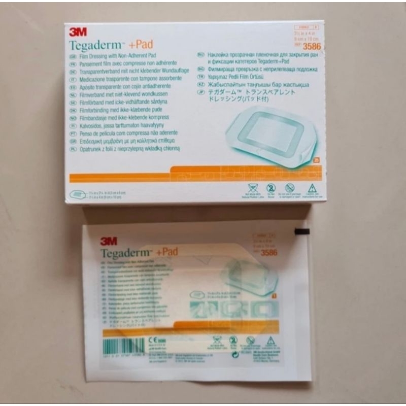Jual 3586 Tegaderm Pad / Tegaderm + Kassa / Plester Tahan Air Uk 9cm x ...