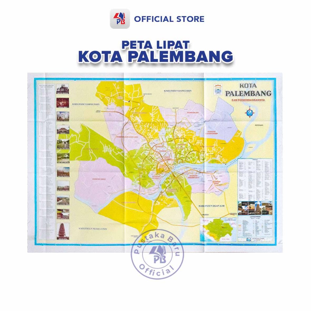 Jual Peta Kota Palembang / Peta Lipat Lembaran Kota Palembang | Shopee ...