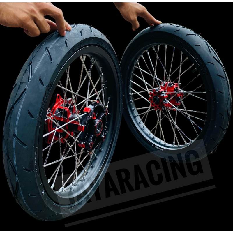 Jual VELG SET SEMI CACING BAN DONAT ROAD RACE KLX CRF WR DTRACKER VELG ...