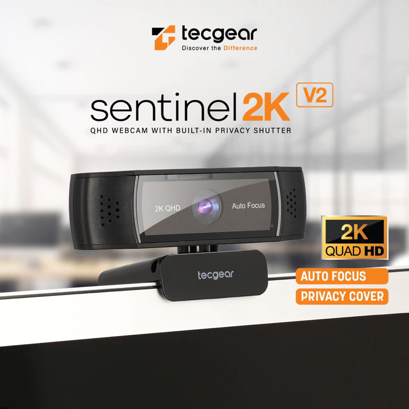 Tampilan video jernih dari webcam 2K menampilkan wajah pengguna dengan detail tajam