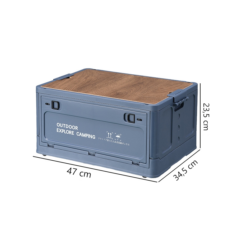 Jual KS Container Lipat Tutup Motif Kayu Aesthetic Tempat Penyimpanan ...