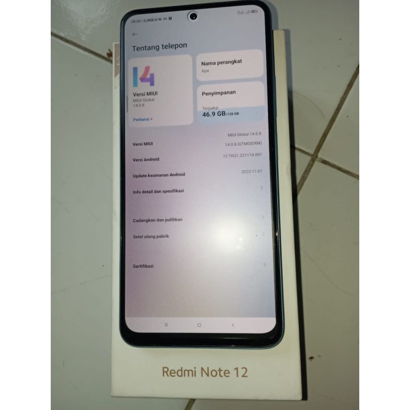 Jual Redmi Note 12 Ram 6/128 Fulset Mulus Normal Ori | Shopee Indonesia