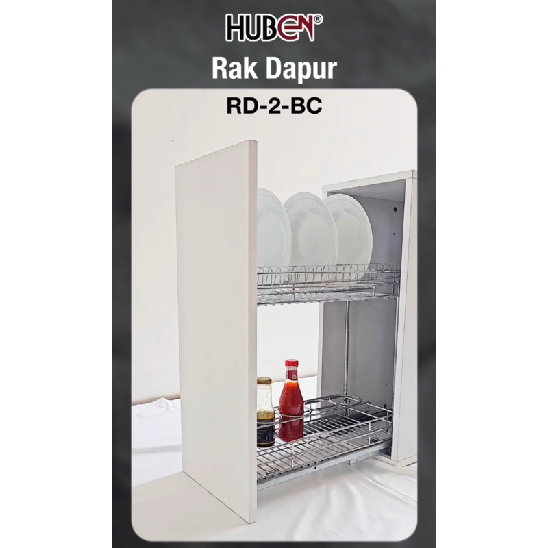 rak bumbu piring gelas botol stainles slowmotion kitchen set 30cm tarik lemari dapur