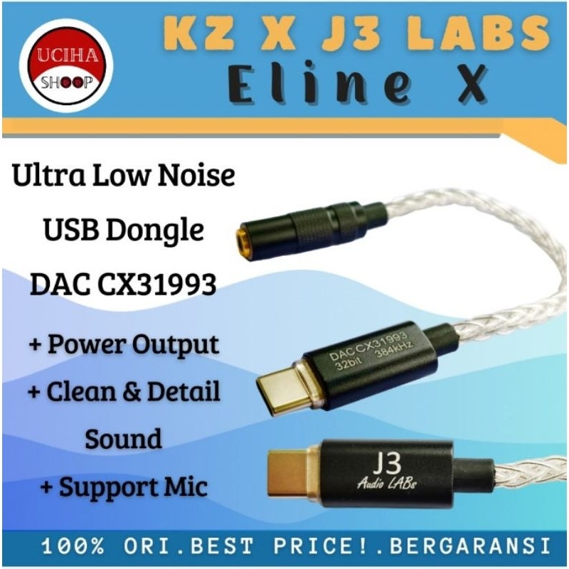 Jual Kz X J3 Audio Labs Eline X Dac Cx319 93 Ultra Low Noise Dongle Type C Shopee Indonesia