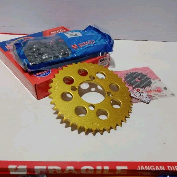 Jual GEARSET RANTE EDGE 428-38T //GIR SET RANTAI KAWASAKI EDGE 428H ...