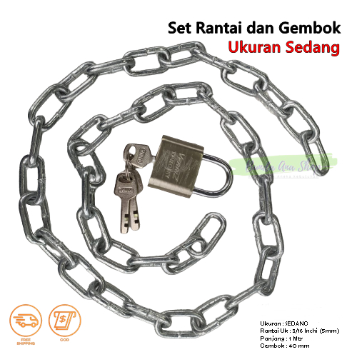 Jual Set Rantai Dan Gembok Rantai Besi Tahan Karat Rantai Kapal