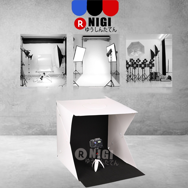 Jual NIGI Mini Photo Box Kotak Studio Foto Lampu LED dan Latar Belakang ...