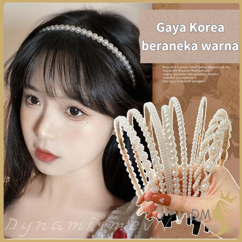 Jual COD⭐Ikat Kepala Mutiara Aksesoris Rambut Anak Manik-manik Tangan ...