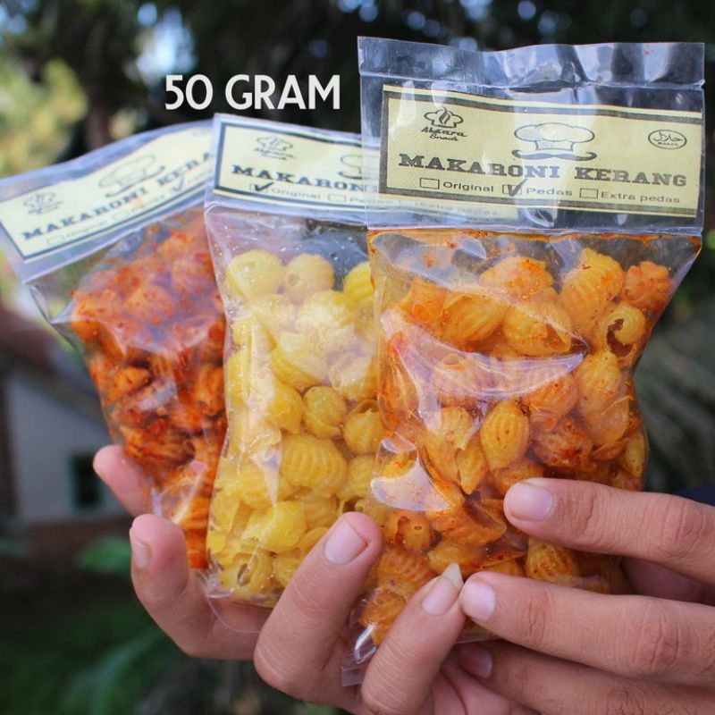 Jual MAKANAN RINGAN SNACK PEDAS KERING MAKARONI KERANG MAKARONI KERANG ...