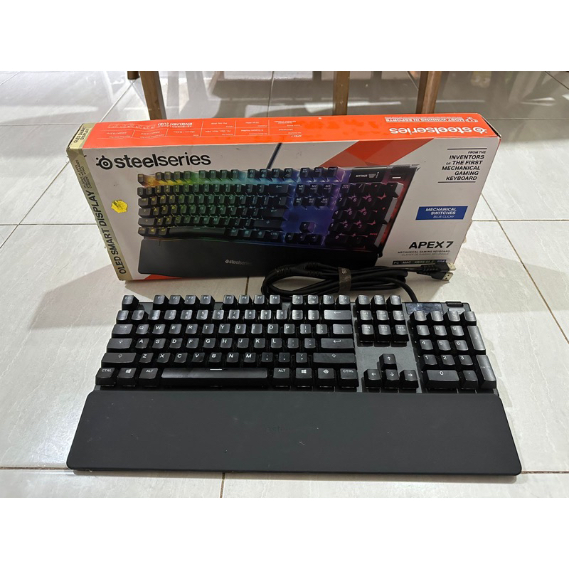 Jual keyboard Gaming Steel Series APEX 7 mechanical Full Size RGB OLED ...