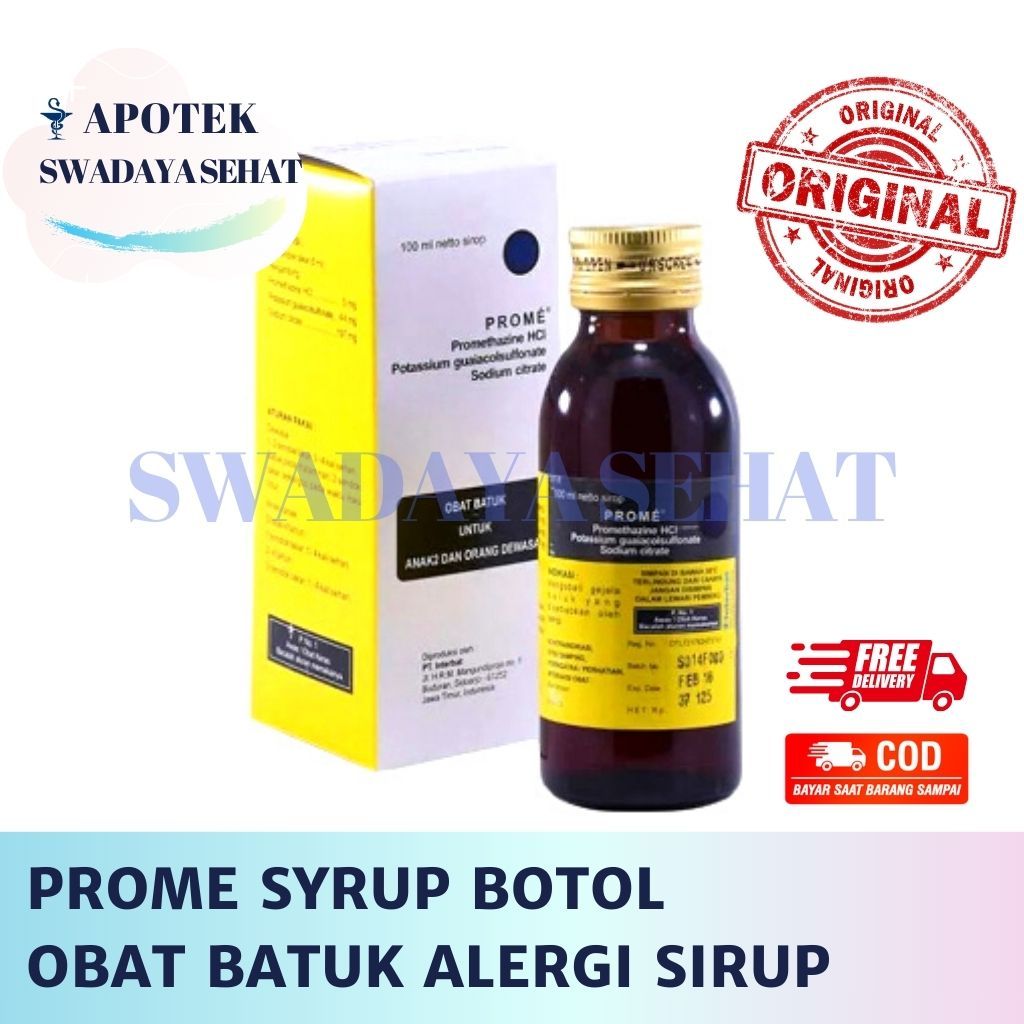 Jual Prome Syrup 100 Ml Obat Batuk 60 Ml Karena Alergi Bronkitis