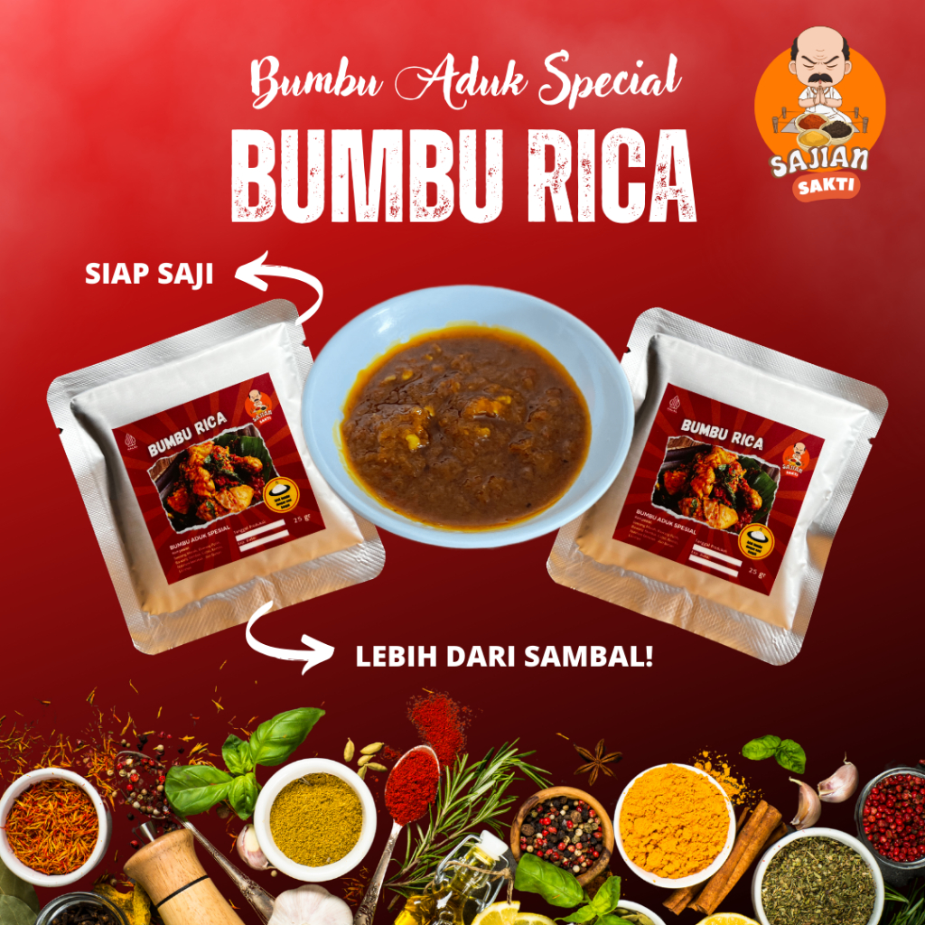 Jual Sambal Rica Bumbu Rica Instan - 25gr | Shopee Indonesia