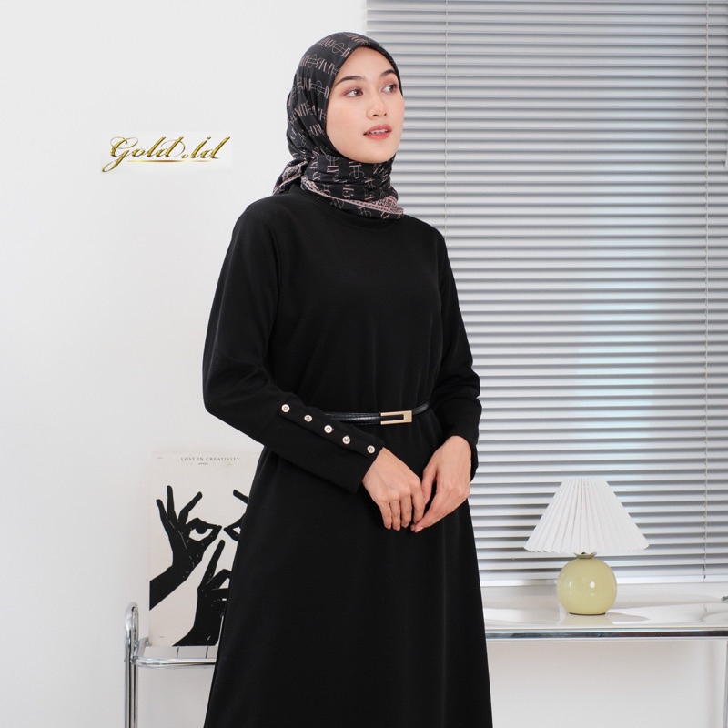 Jual GAMIS BUTTON Korean Style / Larissa Batwing / Gamis Iner Kancing ...