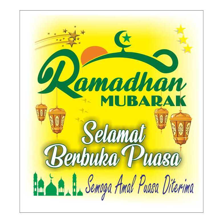 Jual Stiker Buka Puasa B. Bentuk Kotak 6 X 5cm. Rp.150/pcs. Minimal ...